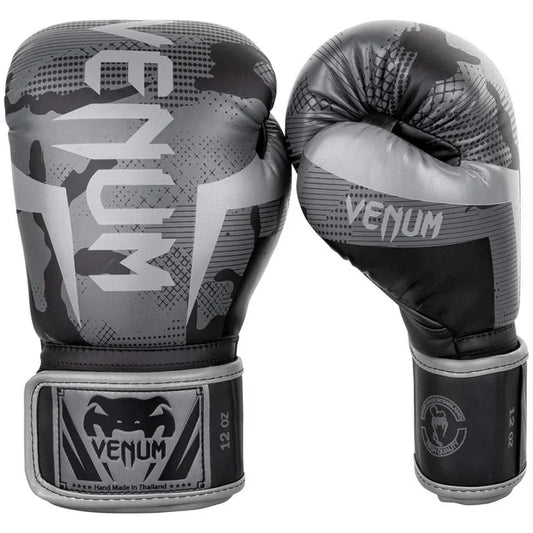 Venum Elite Boxing Gloves Grey/Black